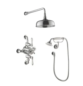 Just Taps Grosvenor Exposed Thermostatic Valve With Twooutlet Chrome
