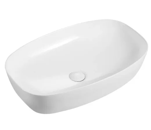 Cubico Yamato White Ceramic Basin 600x380x135 product image - Image 1