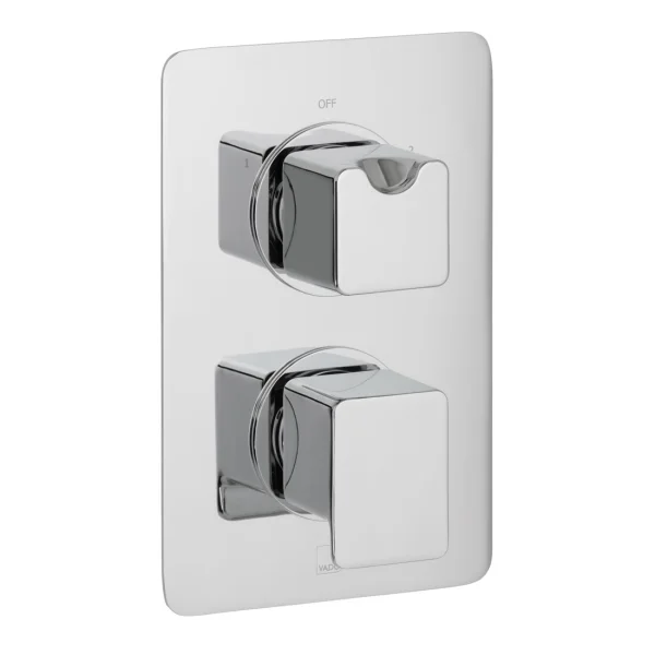 Vado Dx Phase 2 Outlet 2 Handle Concealed Thermostatic Valve Chrome