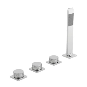 Vado Omika 4 Hole Bath Shower Mixer Without Spout Chrome