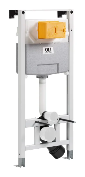 Just Taps 1200cm Pre-Wall Freestanding W.C Frame Including Brackets And W.C Bend With 3/6 Litre Dual Flush Plate