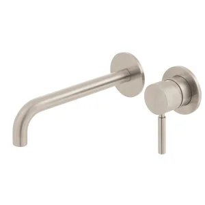 Vado Individual Origins Knurled Slimline 2 Hole Wall Mounted Single Lever Basin Mixer With Knurled Handle Brushed Nickel