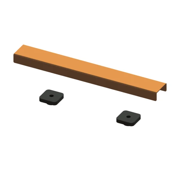 Abacus Elements Linear Waste Cover Plate 300mm Brushed Bronze