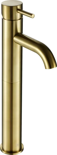 Just Taps Vos Tall Single Lever Basin Mixer Brushed Brass