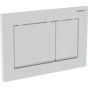 Geberit Omega30 Square Flush Plate For Dual Flush - Gloss Chrome With Matt Chrome Detail