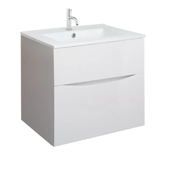 Crosswater Glide Ii Basin 600 Ceramic O/f White