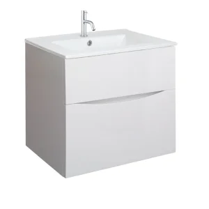 Crosswater Glide Ii Basin 600 Ceramic O/f White