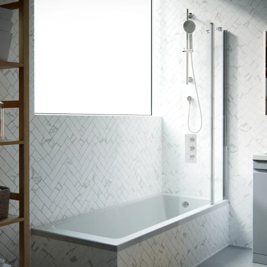 Saneux Stetson 1800x800mm Bath Single Ended & Bath Legs detail view - Image 3