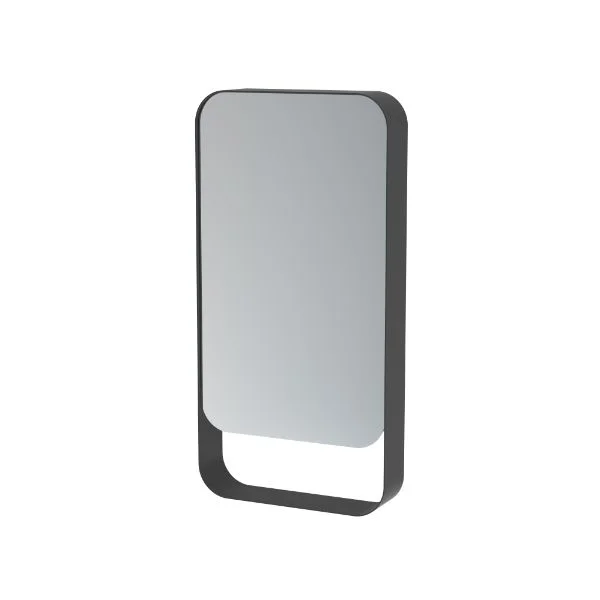 Saneux Volato 50cm Left Hand Mirror Cabinet - Matte Black