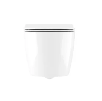 Crosswater Kai X Soft Close Thin Toilet Seat White detail view - Image 4
