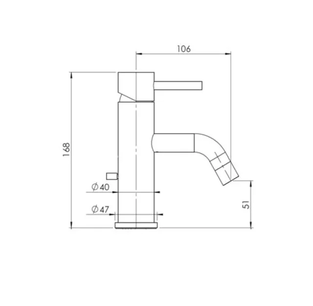 Just Taps Florence Round Single Lever Basin Mixer Without Pop Up Waste Chrome product image - Image 2