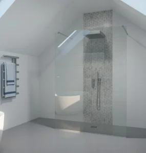 Shower Lab View 20 Standard-free Standing Fixed Panel 1200 X 2000