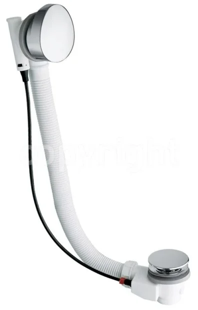 Crosswater Bath Waste With Overflow Chrome product image - Image 1