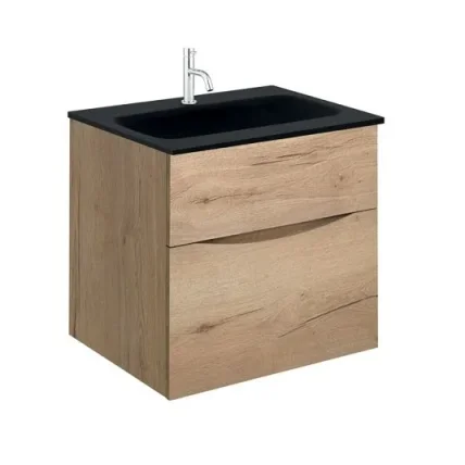 Crosswater Glide Ii 2 Drawer Basin Unit 500 Windsor Oak detail view - Image 7