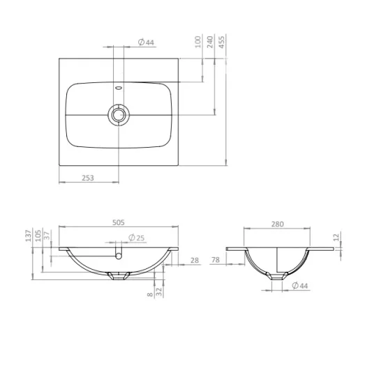 Crosswater Glide Ii Basin Glass 500 0th Ice White detail view - Image 3