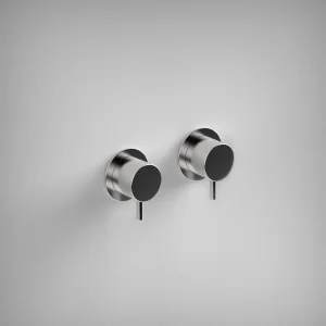 Ava Trend Hot & Cold Stop Valves W/ Flanges - Polished Stainless Steel