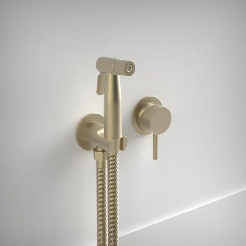 Ava Trend Douche Kit W/ Flanges - Brushed Brass product image - Image 1