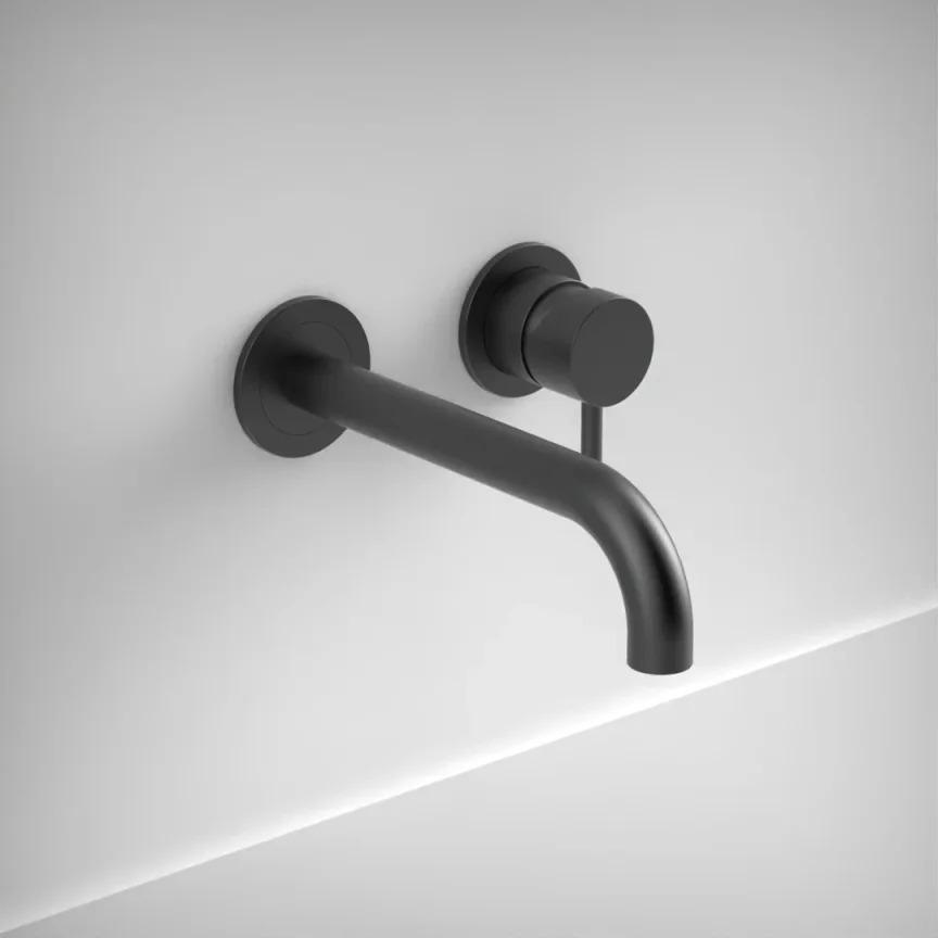 Ava Trend 2 Hole Wall Mounted Bath Mixer - Brushed Black product image - Image 1