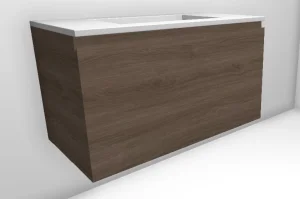 Faeber Mode 900mm 1 Drawer Basin Vanity Unit Teak