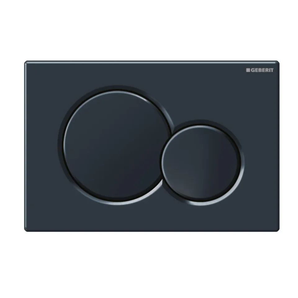 Geberit Sigma01 Round Flush Plate For Dual Flush - Black detail view - Image 2