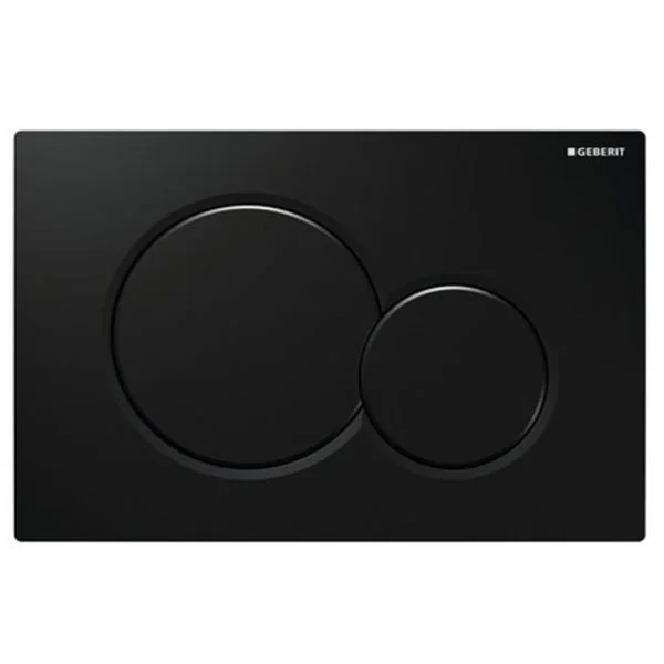 Geberit Sigma01 Round Flush Plate For Dual Flush - Black