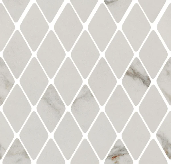 European Tiles Charmo Calacatta Pink Diamond Mosaic 31 X 33.5cm Polished Wall Tile (sold Per Piece)