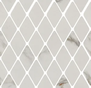 European Tiles Charmo Calacatta Pink Diamond Mosaic 31 X 33.5cm Polished Wall Tile (sold Per Piece)