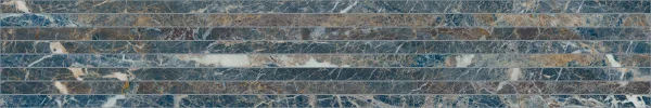 European Tiles Charmo Blue Sunstone Narrow Strip 120 X 20cm Polished Wall Tile (sold Per Piece)
