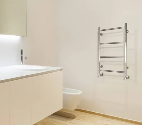 Vogue Pure Towel Radiator Heating Only - Chrome 700X425 detail view - Image 3