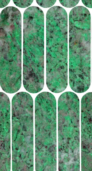 European Tiles Charmo Amazonite Oval Mosaic 19.5 X 37cm Polished Wall Tile (sold Per Piece)