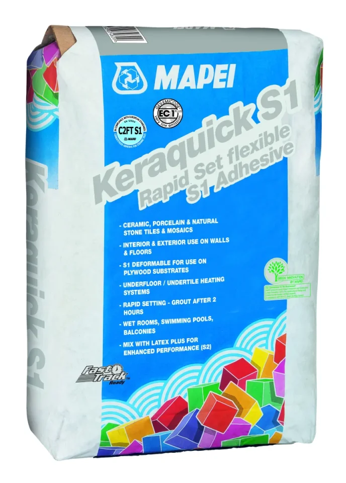 Mapei Keraquick S1 Grey Rapidset Adhesive 20kg product image - Image 1
