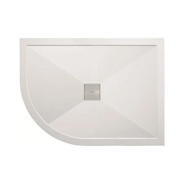 Crosswater Central Waste Offset Quadrant Left Hand 25mm Stone Resin Shower Tray 800 x 1200mm