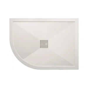 Crosswater Central Waste Offset Quadrant Left Hand 25mm Stone Resin Shower Tray 800 x 1200mm