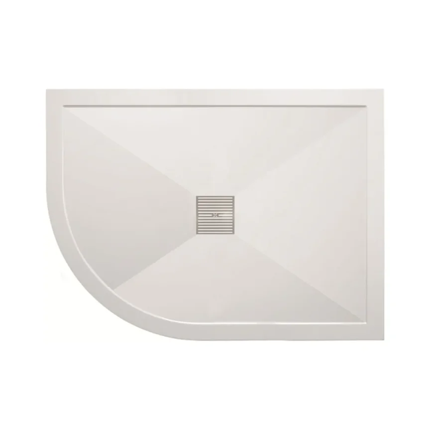 Crosswater Central Waste Offset Quadrant Left Hand 25mm Stone Resin Shower Tray 800 x 1200mm product image - Image 1