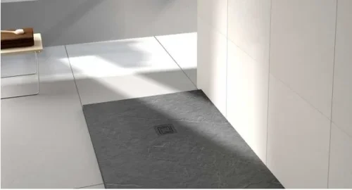 Merlyn Truestone Square Tray Graphite Slate Black 900 X 900mm detail view - Image 2