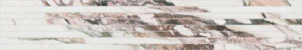 European Tiles Charmo Calacatta Pink Narrow Strip 120 X 20cm Polished Wall Tile (sold Per Piece)