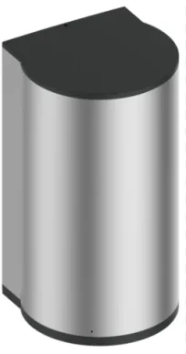 Keuco Plan Touchless Sanitiser Dispenser Silver Anodized / Dark Grey product image - Image 1