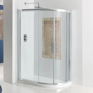 Eastbrook Corniche Easy Clean Offset Quad 1200x900mm Chrome