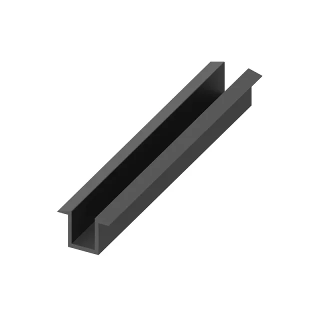 Abacus Glass Recessed Channel -8mm Black - 2400mm product image - Image 1