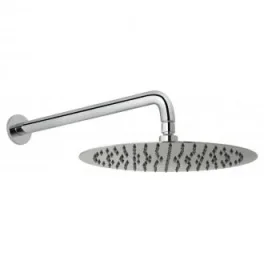 Vado Aquablade 300mm (12") Round Easy Clean Slimline Shower Head With Arm Chrome detail view - Image 3