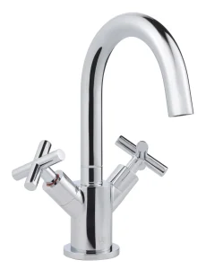 Just Taps Solex Mono Deck Mounted Swivel Spout Basin Mixer With Pop Up Waste Chrome
