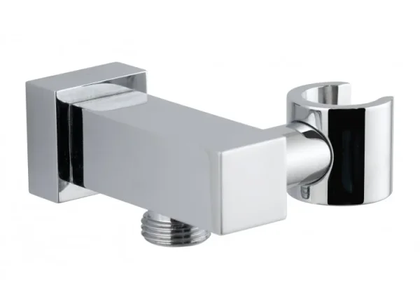 Vado Mix Integrated Outlet And Shower Bracket Wall Mounted Chrome detail view - Image 2