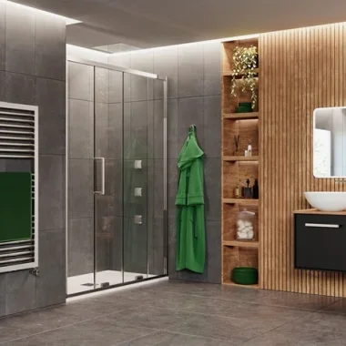 Crosswater Optix Sliding Door 1200 Polished Stainless