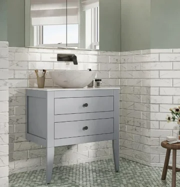 Crosswater Canvass Basin Unit 700 Storm Grey detail view - Image 3