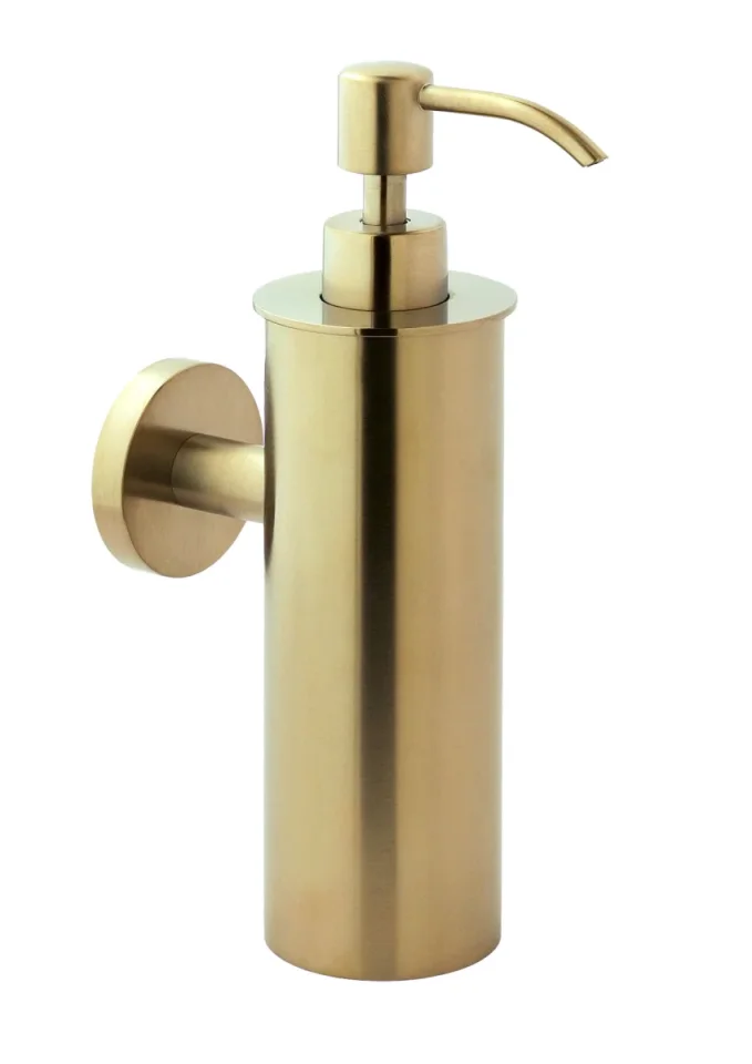 Just Taps Vos Soap Dispenser Wall Mounted Brushed Brass product image - Image 1