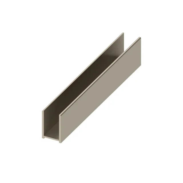 Abacus Glass Surface Channel -10mm Nickel - 1200mm product image - Image 1
