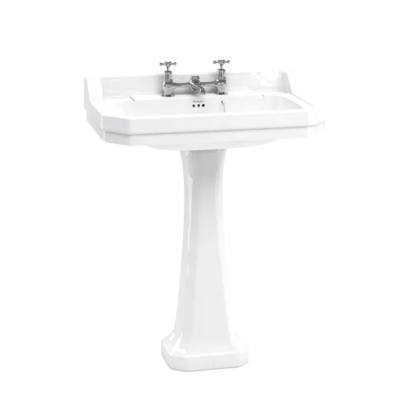 Burlington Edwardian 800 2TH Basin and Standard Pedestal