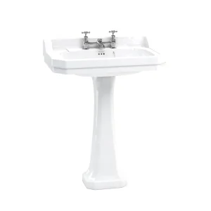 Burlington Edwardian 800 2TH Basin and Standard Pedestal