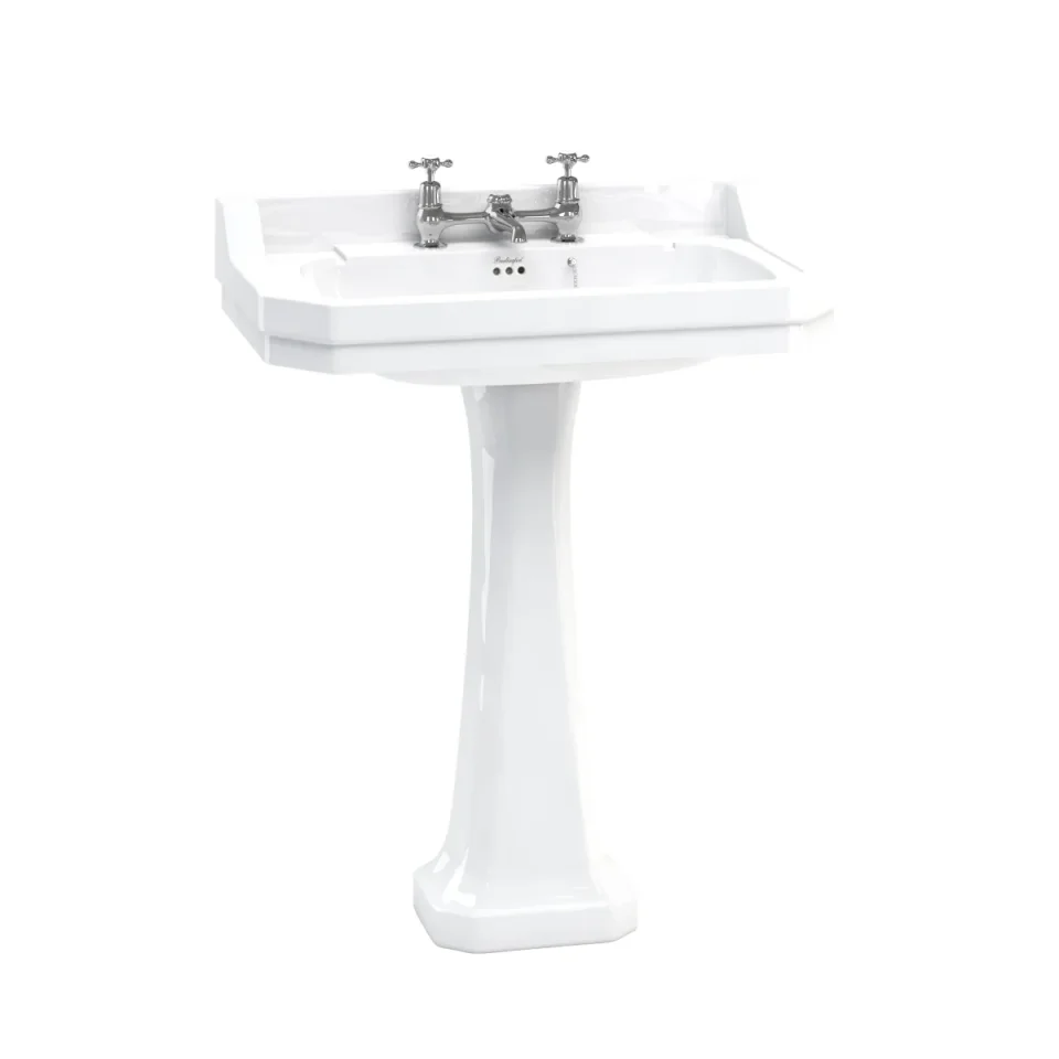 Burlington Edwardian 800 2TH Basin and Standard Pedestal product image - Image 1