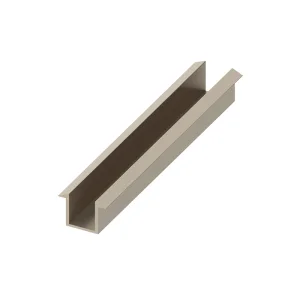 Abacus Glass Recessed Channel -10mm Nickel - 1200mm